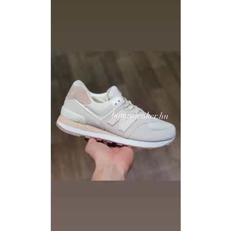 [MÃ 2020NB574] Giày Thể Thao NB 574 Hồng Kem Cập Bến Nữ Ảnh Thật 100% | BigBuy360 - bigbuy360.vn