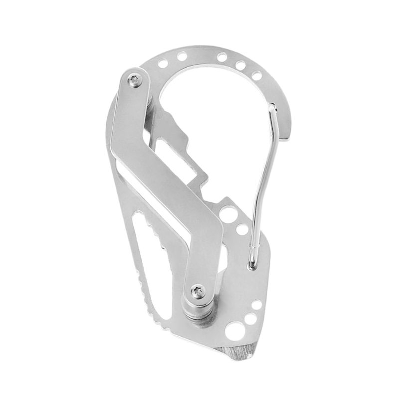 Multifunction EDC Keychain Case Carabiner Outdoor Tool Key Holder Organizer Clip