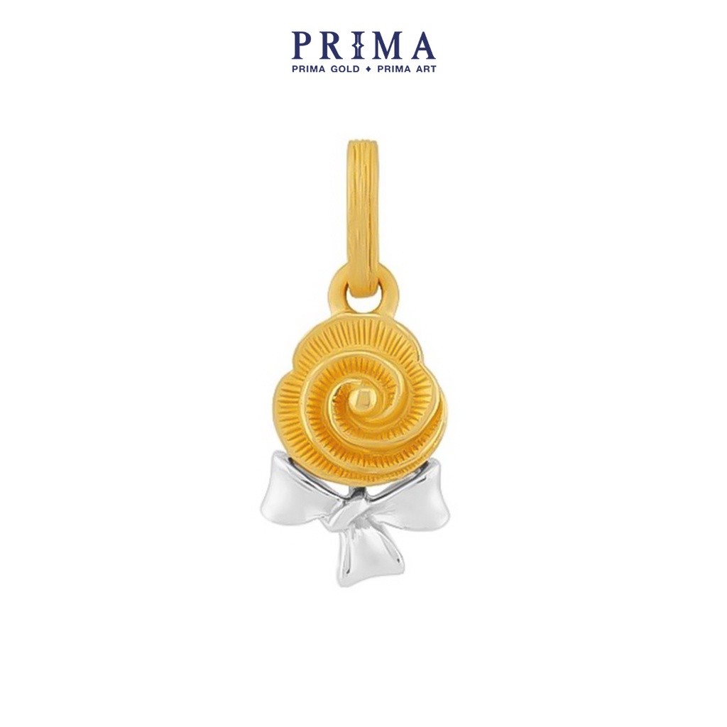PRIMA Mặt Dây Chuyền Vàng 24K - BST Rose 112 - Hoa Hồng Vàng - 112P0558