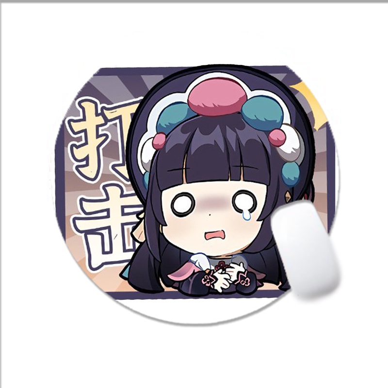 ( TRÒN ) Miếng di chuột IN HÌNH GENSHIN IMPACT ver CHỮ NHẬT miếng kê lót chuột dễ thương game anime chibi