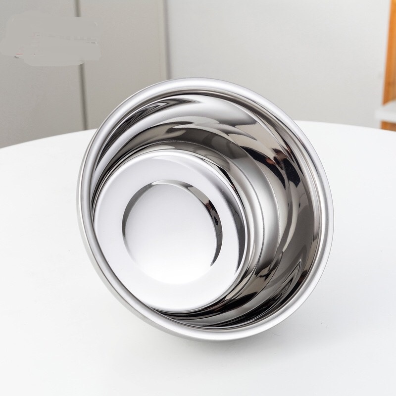 Thau inox 304, chậu inox sâu lòng đa năng đủ size, Âu inox dày dặn sáng bóng đẹp