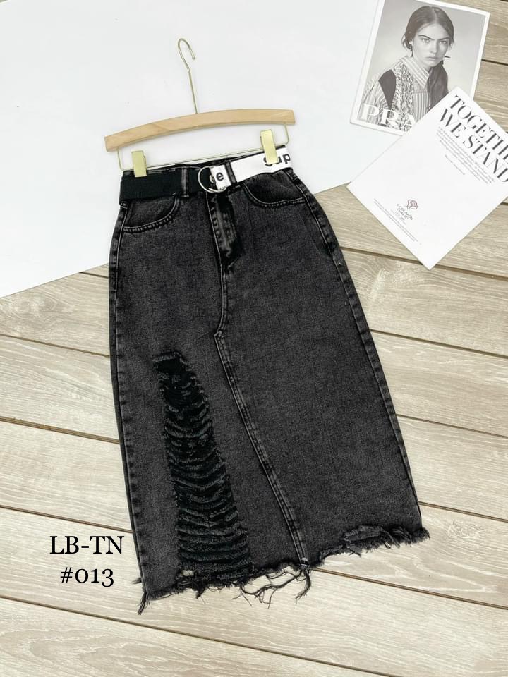 [Siêu Hot] Chân Váy Bò Chân Váy Jean Dài Mài Rách Cạp Cao Chuẩn Phom Dáng Hàng Loại 1 | BigBuy360 - bigbuy360.vn