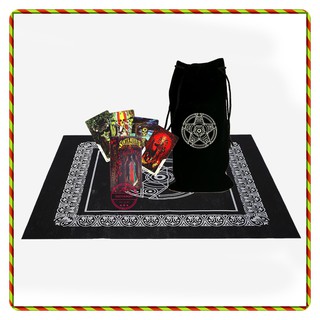 Combo Bộ Bài Bói Tarot Santa Muerte Tarot Cao Cấp và Túi Nhung Đựng Tarot và Khăn Trải Bàn Tarot Toyvnmall