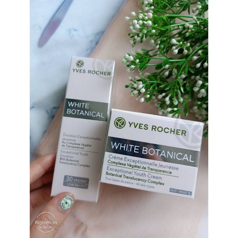 Kem trắng da chống lão hóa ban đêm 50ml White Botanical Yves Rocher