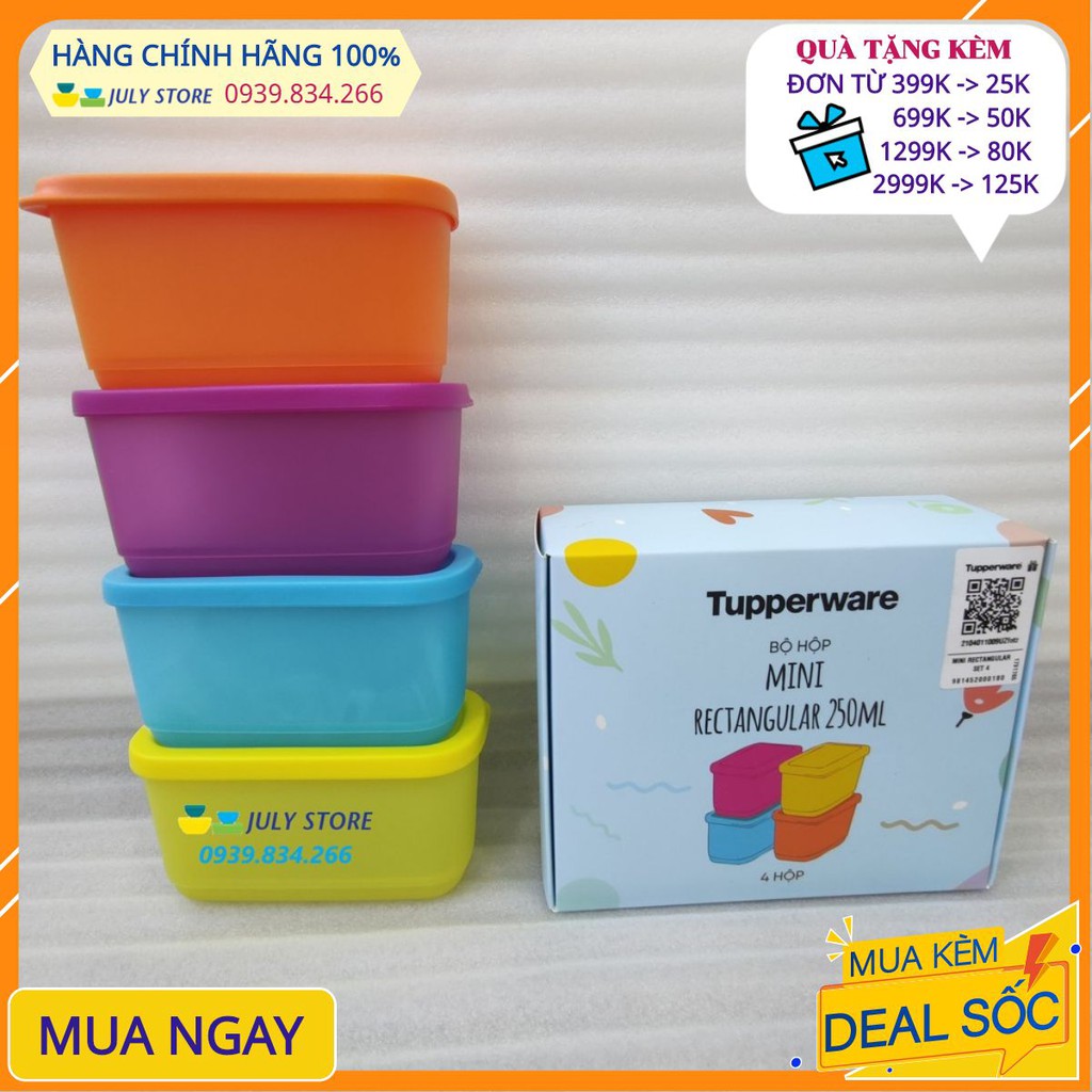 Hộp bảo quản Tupperware💕Freeship💕 Trữ mát và trữ khô (set 4 hộp)