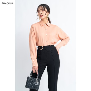 Áo sơ mi nữ công sở 92WEAR đủ màu, dài tay cổ đức ASA1081
