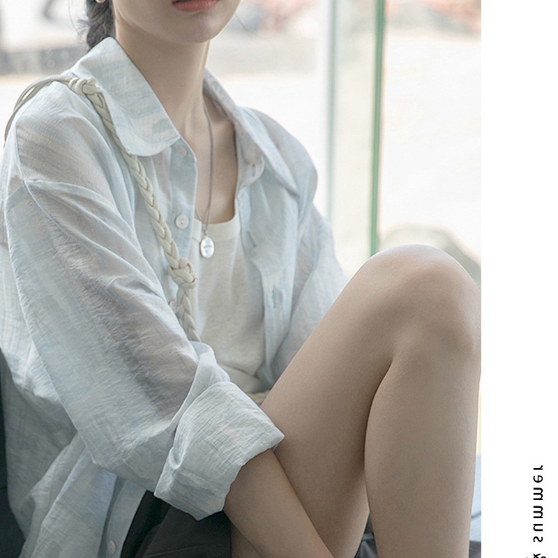 Áo Sơ Mi Tay Dài Thời Trang Dành Cho Nữ Trong Suốt