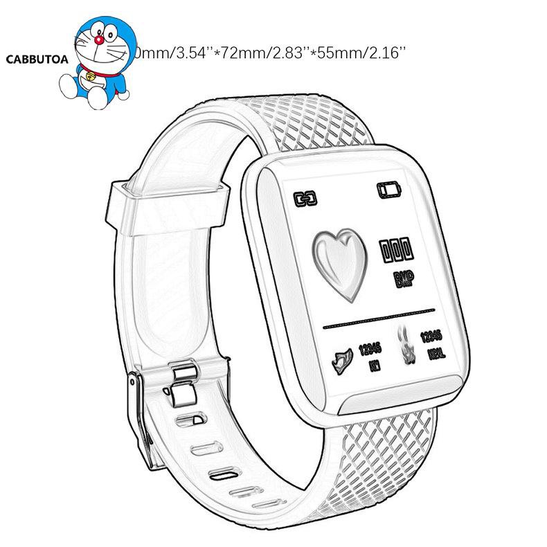 Đồng Hồ Đeo Tay Thông Minh 116plus Theo Dõi Sức Khỏe Kèm Phụ Kiện Chất Lượng Cao