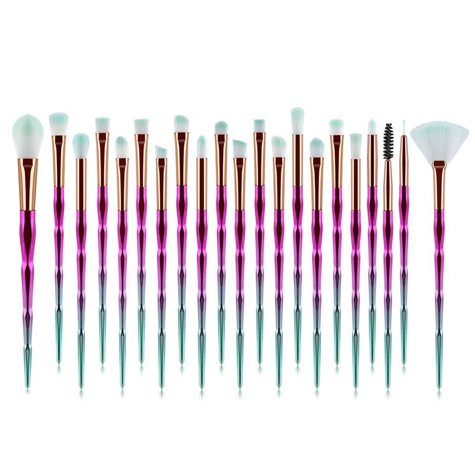 10/20 Set Cọ Trang Điểm Chuyên Nghiệp Chất Lượng Cao bộ cọ trang điểm gồm cây tặng kèm túi zip Vintage dành cho trang điểm cá nhân và chuyên nghiệp
