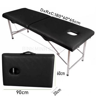 GIƯỜNG SPA GẤP VALI CHÂN INOX (luôn sẳn hàng)
