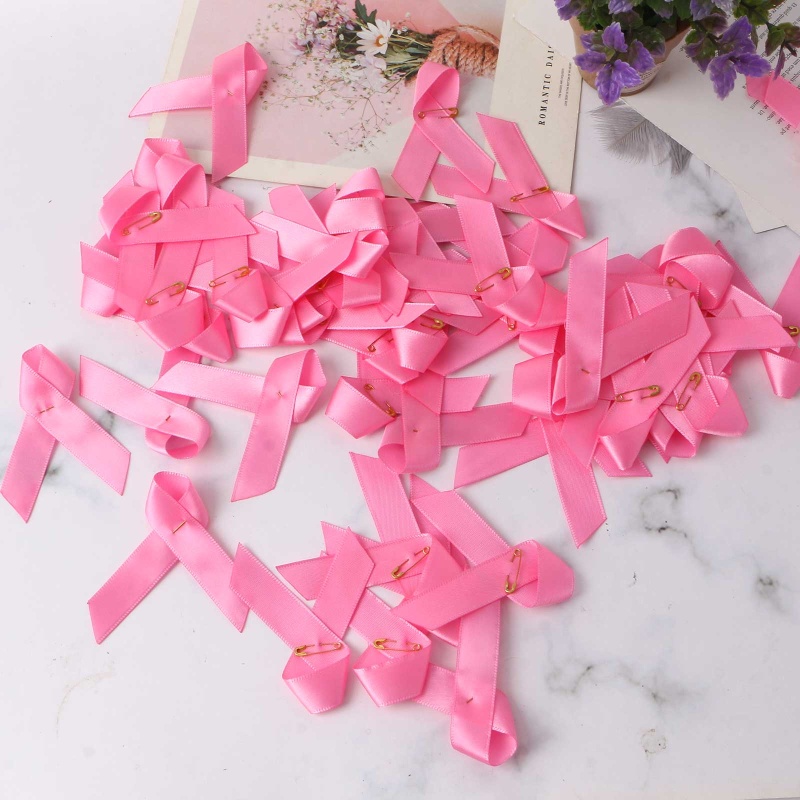 Set 100 Ghim Cài Áo Hình Nơ Hồng Dành Cho Nữ