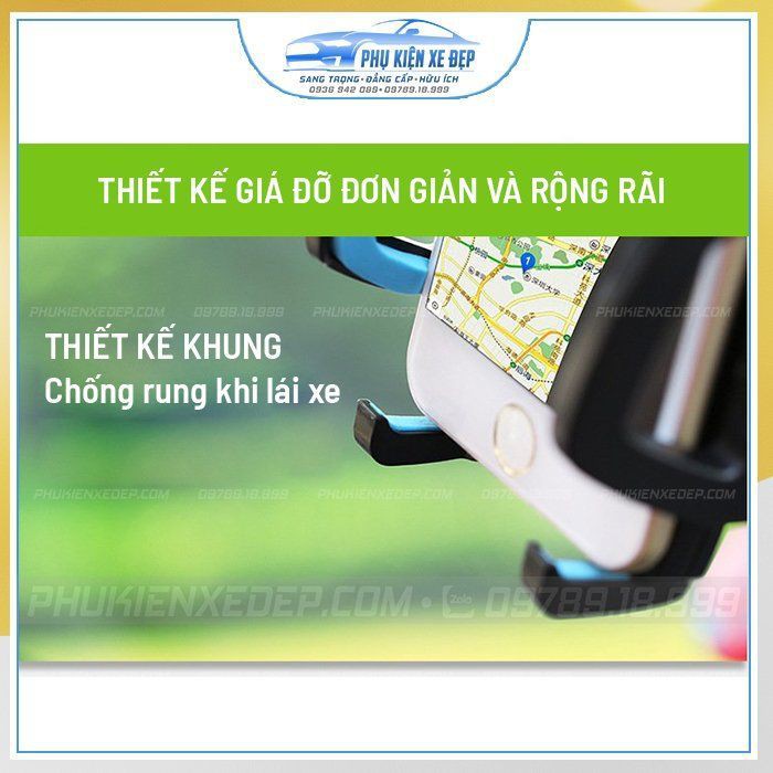 Giá đỡ điện thoại ⚡FREESHIP⚡ kẹp cửa gió trên ô tô | Thiết kế chắc chắn vừa với tất cả dòng điện thoại | Xoay 360