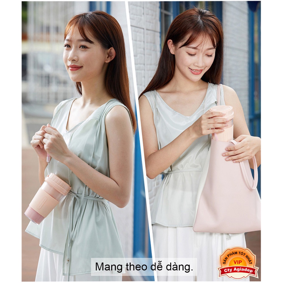 Cốc uống nước kiêm Máy xay sinh tố Mini sạc điện tiện mang đi - AGDHiter