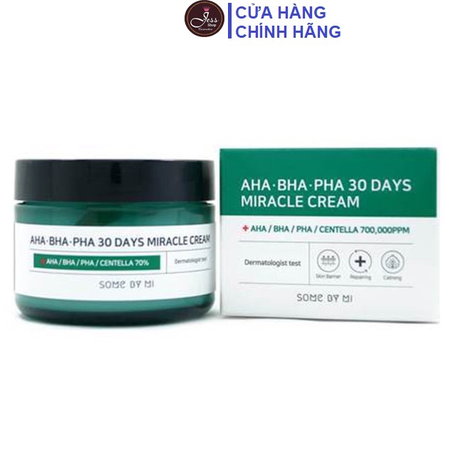 [Mã INCU50 giảm 50K đơn 250K] Kem Dưỡng Da Giảm Mụn Some By Mi AHA-BHA-PHA 30 Days Miracle Cream 60g