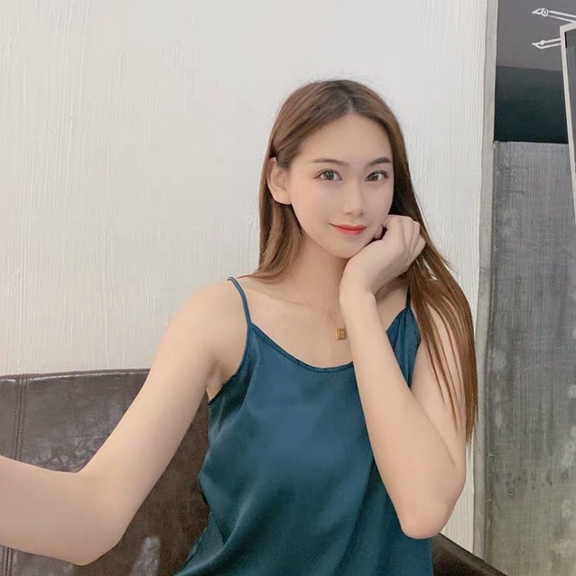 Bộ ngủ lụa 2 dây, bộ ngủ lụa cao cấp (B02)