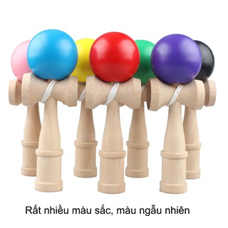 Đồ chơi tung hứng KENDAMA thông minh bằng gỗ tự nhiên KD6 , màu ngẫu nhiên