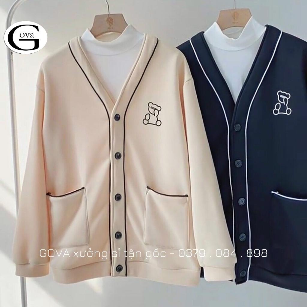 Áo Khoác Nỉ GẤU LOVE Nam Nữ Form Rộng BomberUnisex Chất Vải Nỉ Hình In Đẹp GOVA