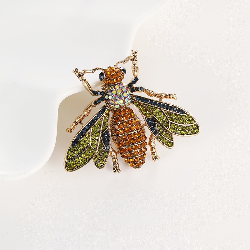 Ghim Cài Áo Hình Con Ong Đính Đá Nhân Tạo Thời Trang