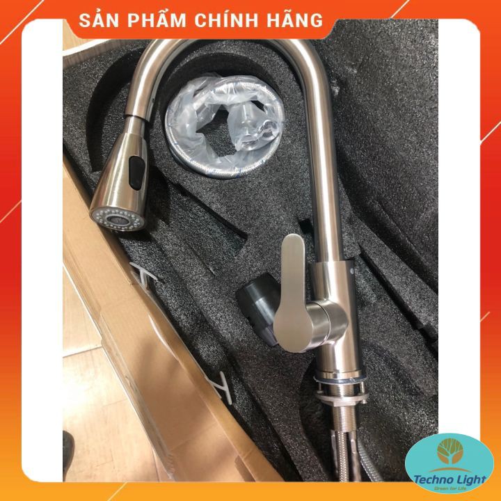 [FREE SHIP] Vòi rửa chén, vòi rửa bát nóng lạnh inox dây rút  cao cấp KOREA 🔥 HÀNG CHÍNH HÃNG- BH 2 năm 🔥