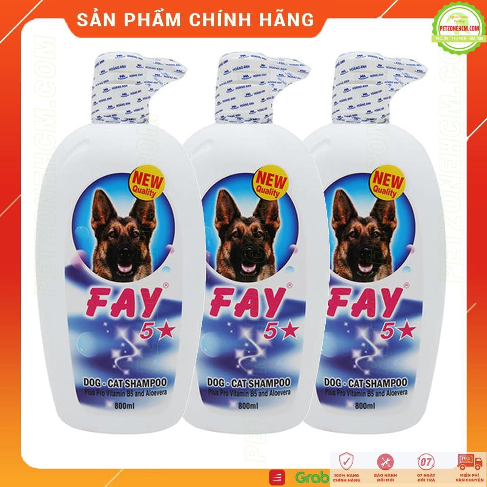 Dầu tắm Fay 5 sao (5 in 1) 300ml và 800 ml cho chó mèo với 5 công dụng xem thông tin sản phẩm