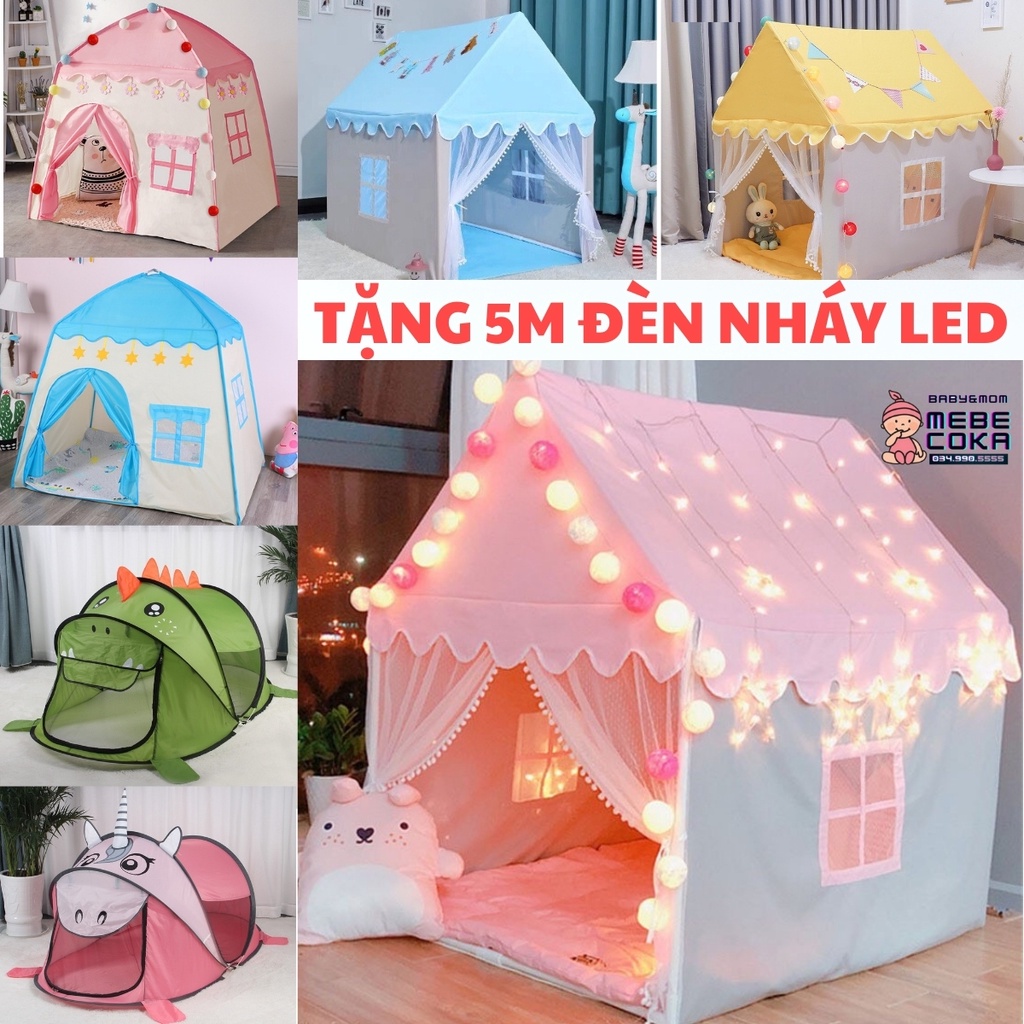 [TẶNG ĐÈN NHÁY LED PIN 3M] Lều cho bé ,Lều Hoàng Tử phong cách Hàn Quốc hàng LOẠI 1