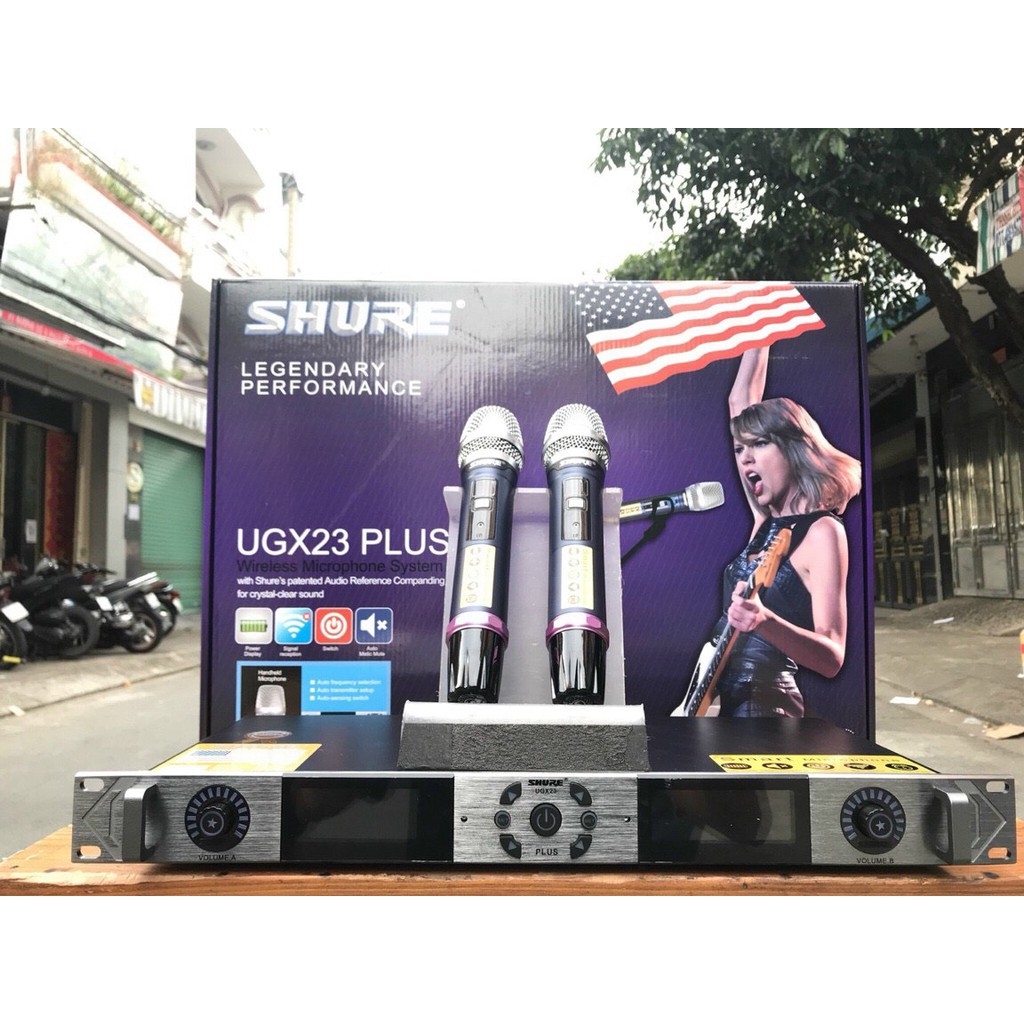 MICRO KHÔNG DÂY SIÊU CAO CẤP MỚI NHẤT 2021-SHURE UGX-23PLUS,MAIN XỊN CHUẨN 100%-BẢO HÀNH DÀI HẠN 15 THÁNG