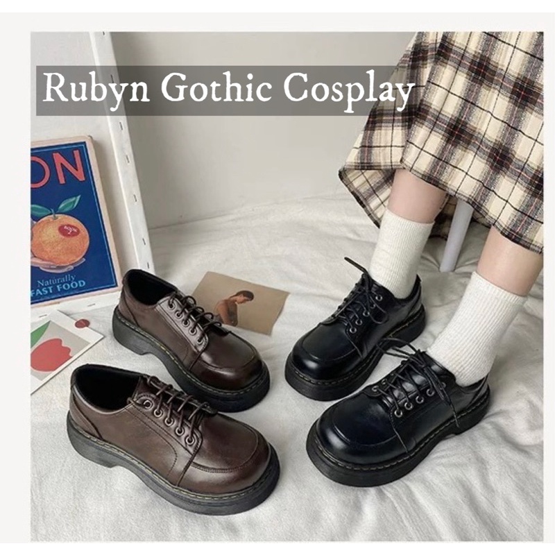 [Sẵn]  Giày Oxford đế dày cá tính ( Màu đen và nâu ) Size 35 - 40, 2101
