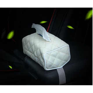 Hộp đựng giấy ăn cao cấp trên ô tô - Tặng 1 khăn lau nội thất chuyên dụng 30*70