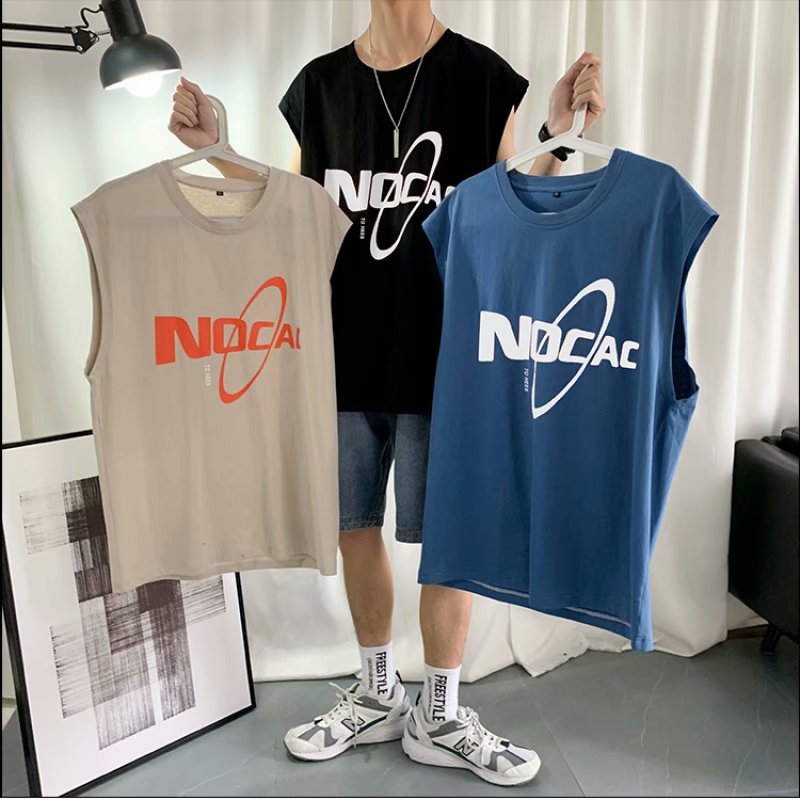 Áo Thun Thể Thao Không Tay In Chữ Nhiều Cỡ M-5Xl