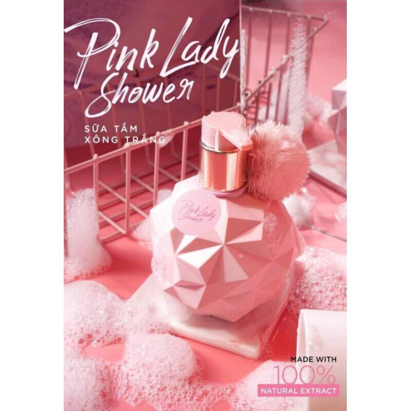 Sữa Tắm Xông Trắng Pink Lady Shower Sáng Mịn Da Toàn Thân