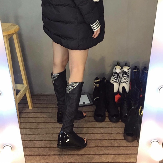 Boot Cao Hở Mũi Đá Sau(ảnh thật)
