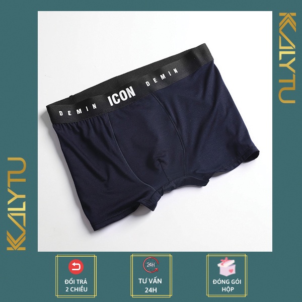 Quần lót nam ICON Demin cao cấp chất thun lạnh cotton đẹp quần sịp nam đùi mềm mại co dãn đa chiều - KALYTU.