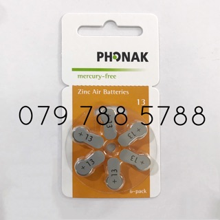 Pin máy trợ thính A13 - PR48 Phonak Vĩ 6 viên