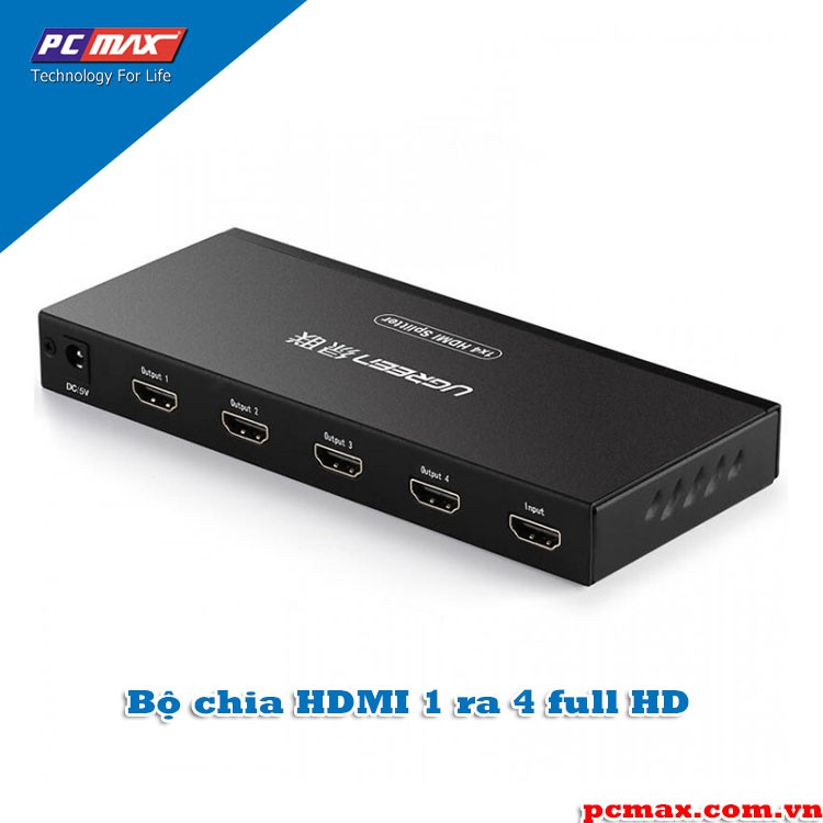 Bộ chia HDMI 1 ra 4 ra 2 - HDMI splitter 1x2 1x4 1x8 Full HD Ugreen 40202 40201 40203  - Hàng chính hãng