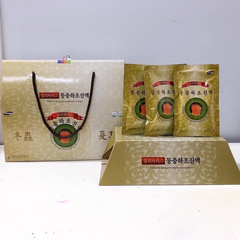 [SỈ TẬN GỐC]Nước Đông trùng Hạ thảo quai xách Hàn Quốc, Hộp 30 gói