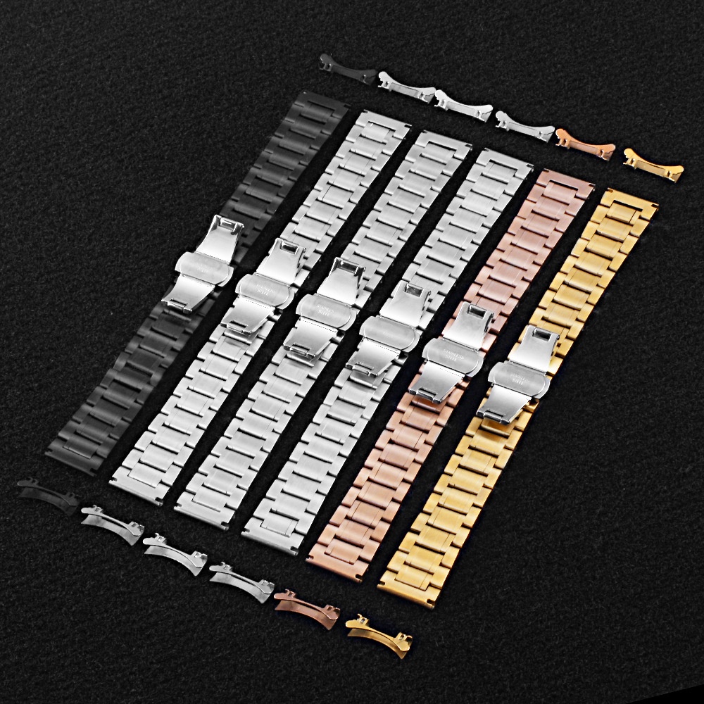 Dây Đeo Đồng Hồ Bằng Thép Không Gỉ 12mm 14mm 16mm 17mm 18mm 19mm 20mm 21mm 22mm 23mm 24mm