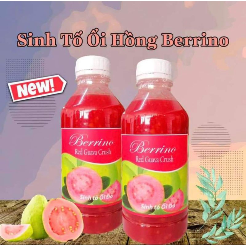 Mứt Sinh tố Berrino Ổi Hồng chai 1 lít