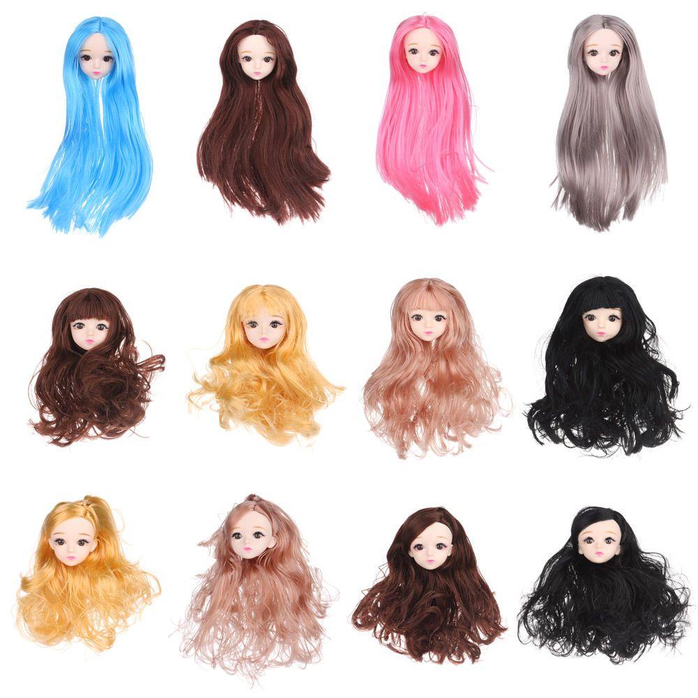 Đầu Búp Bê 3D Tạo Kiểu Mắt Nhiều Màu Sắc DIY