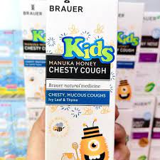 Siro giảm ho, long đờm Brauer Honey Kids Chesty Cough của Úc
