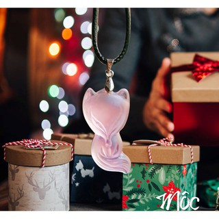 Dây Chuyền Mặt Hồ Ly Màu Hồng