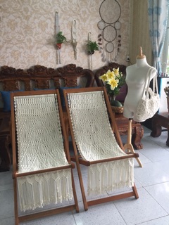 Ghế macrame bãi biển ghế thư giản