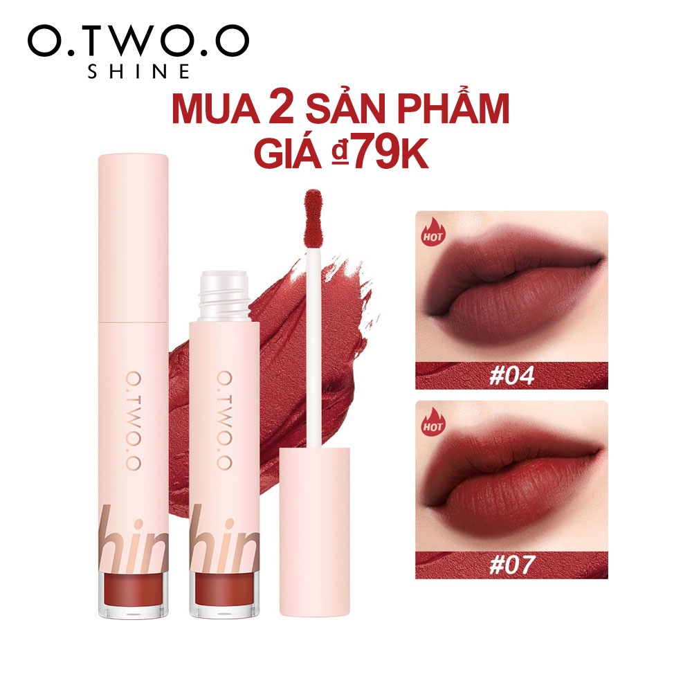 Son kem lì O.TWO.O sắc tố cao mịn mượt lâu trôi trang điểm làm đẹp 3ml | BigBuy360 - bigbuy360.vn