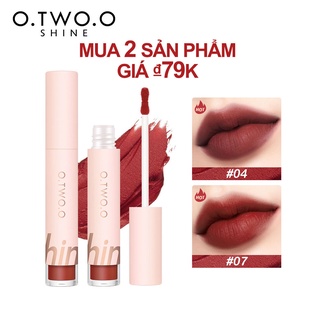 Lipgloss Matte O.TWO.O Lip Clay High Pigment Smooth Lipstick Cream Long Lasting Beauty Makeup 3ml