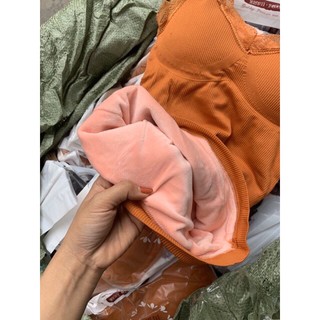 Áo 2 dây ren lót lông siêu ấm
