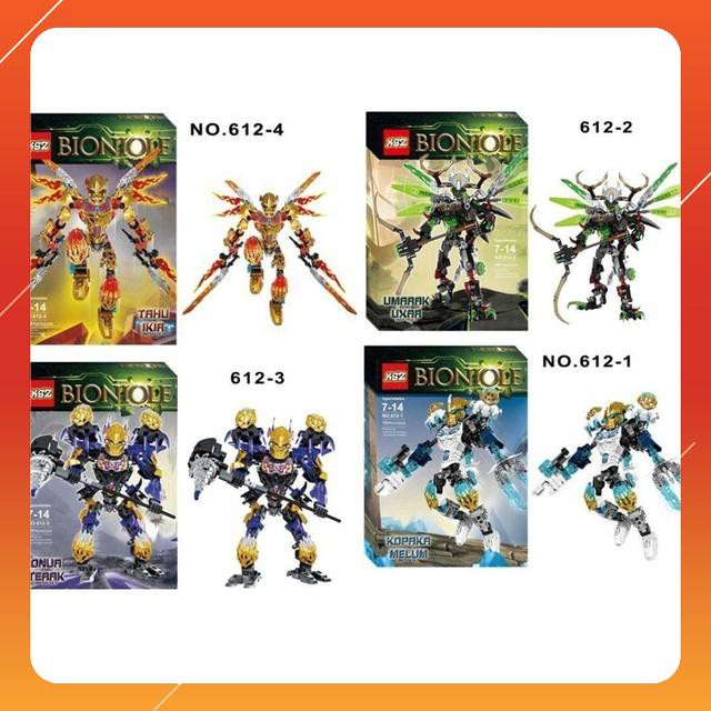 Đồ Chơi Bộ Xếp Hình Bionicle KSZ 612-1 KSZ 612-2 KSZ612-3 KSZ 612-4 Lắp Ráp Các Mẫu Robot Cỡ Lớn