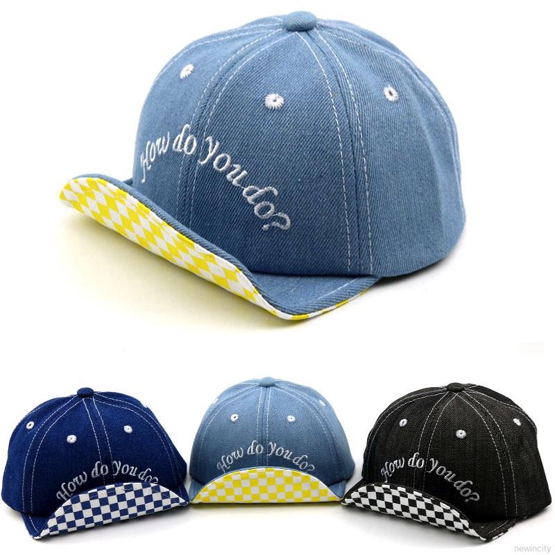 Nón bóng chày thêu chữ dễ thương cho bé