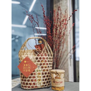 [Giá xưởng]Giỏ tre đựng trứng, giỏ quà bằng tre dáng cao tặng kèm tag treo
