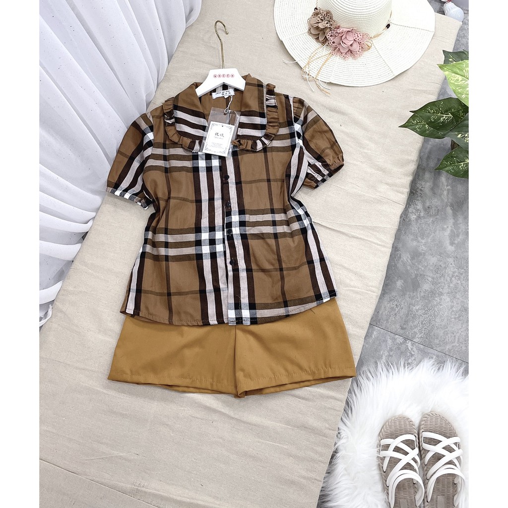 Sét Áo Sơ Mi Kẻ BBR Mix Quần Sooc Đùi | BigBuy360 - bigbuy360.vn