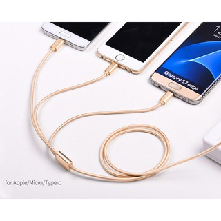 CÁP SẠC HOCO X2 3 ĐẦU MICRO+ IPHONE+ TYPE C