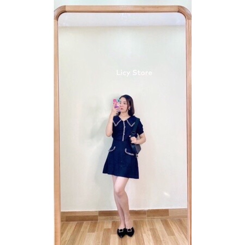 Gương soi toàn thân khung gỗ bo góc có chân dựng decor